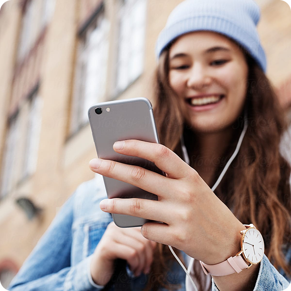 Woman with phone